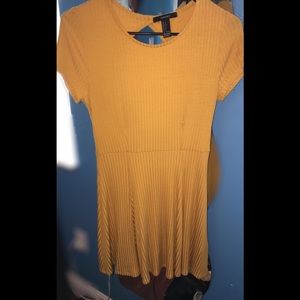 Forever 21 yellow mustard skater dress